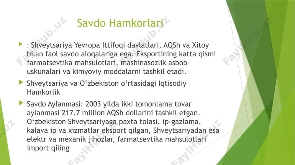 shveytsariya iqtisodiyoti slayti - Page 5