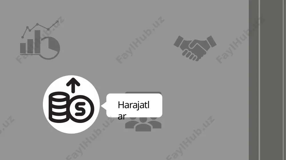 madlar quyidagilarning oʻrtasidagi ijobiy farq sifatida aniqlanadi: 1) talab qilish huquqini oluvchi soliq toʻlovchi uchun - qarzdordan talab boʻyicha asosiy qarzdan olinishi lozim boʻlgan summa, shu jumladan talab qilish huquqidan oʻzganing foydasiga voz kechish sanasidagi asosiy qarzdan ortiq summa bilan talab qilish huquqini olish qiymati oʻrtasidagi ijobiy farq; sotib oluvchida – soʻndirilgan qarz summasi va uni olish narxi oʻrtasidagi ijobiy farq sifatida; ya`ni: 1. qarzni oluvchida daromad 1) talab qilish huquqidan voz kechish boʻyicha shartnomaga binoan “b” korxonasi “s” kreditordan 100 mln soʻmlik qarzni, uning uchun 90 mln soʻm toʻlab sotib oldi. keyinroq “a” qarzdor “v” korxonasiga qarzni toʻliq soʻndirdi. “v” korxonasi daromad oldi: 100 – 90 = 10 mln soʻm. (a) qarzdor korxona (b) tqx sotib oluvchi (c) kreditor 90 mln soʻm 100 mln soʻm talab qilish huquqidan oʻzganing foydasiga voz kechish shartnomasi boʻyicha olingan daromadlar quyidagilarning oʻrtasidagi ijobiy farq sifatida aniqlanadi: 2) talab qilish huquqidan oʻzganing foydasiga voz …