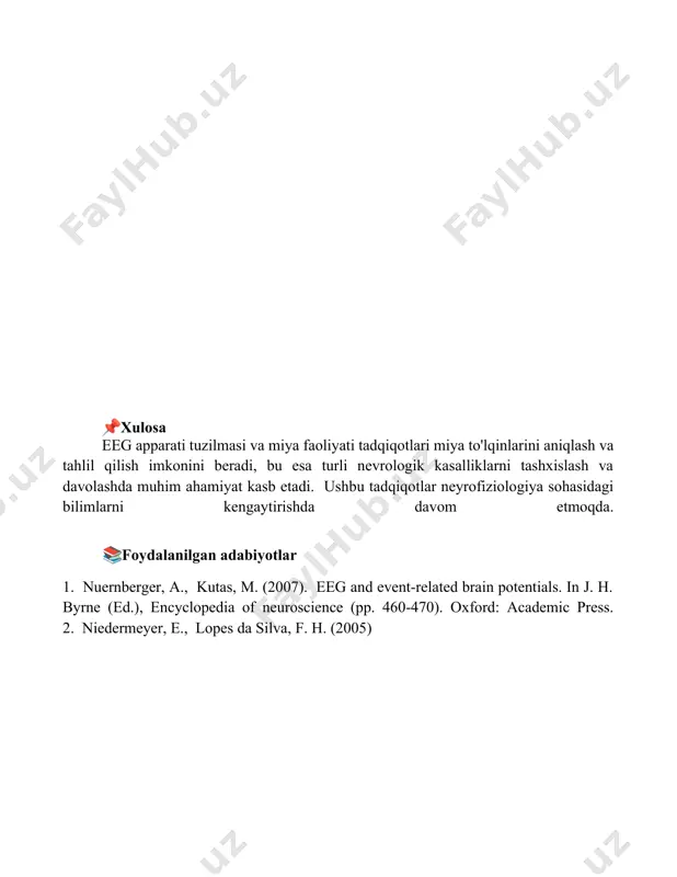 eeg apparatini tuzilishi va miya faoliyatining tadqiqotlari - Page 5