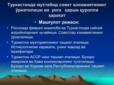 turkiyada mustabid sovet hokimiyatining urnatilishi — PDF