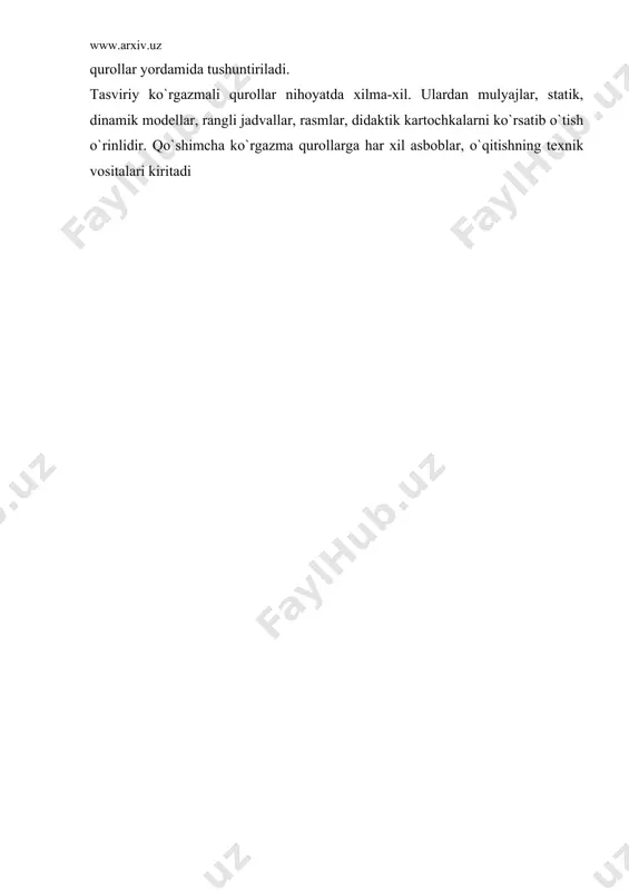 biologiyani o`qitishda qo`llaniladigan vositalar - Page 5