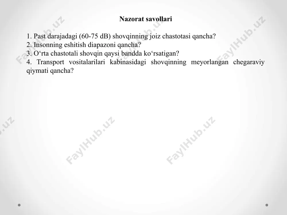 6-amaliy mashg'ulot: transport vositasining kabinasidagi shovqinni o‘lchash - Page 4