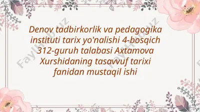 jaloliddin rumiy-mavlaviyatariqatiasoschisi — PPTX