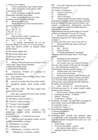 variant 8 sinf adabiyot — DOCX