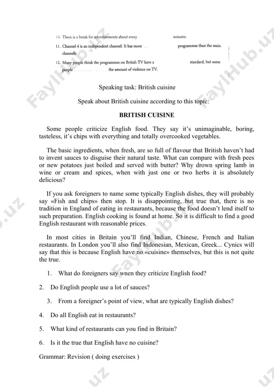michael johnson himself. it …………………………………….. (always / dress) in funny clothes. it ………………………………. (said) that “bubbles” is michael johnson’s only friend. activity 3. look at the hotel information table and write sentences as in the example: hotel information breakfast in pierrot’s restaurant 7-9:30 am rooms maid service daily dinner in main restaurant 8-10 pm hot water 24 hours a day newspapers – telephone calls at the reception desk hotel cinema film every night at 10 pm 1. breakfast / serve – where and when? breakfast is served in pierrot’s restaurant between 7 and 9:30 am. 2. dinner / serve – where and when? ……………………………………………………………………………………………… 3. newspapers / sell – where? ……………………………………………………………………………………………… 4. telephone calls / can make – where? ……………………………………………………………………………………………… 5. rooms / clean – who by and how often? ……………………………………………………………………………………………… 6. hot water / supply – when? ……………………………………………………………………………………………… 7. films / show – where and when? ……………………………………………………………………………………………… activity 4. …