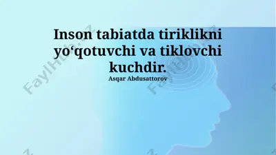insonning tabiatdagi kuchi — PPTX