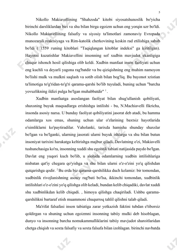 rlari va intilishlarini boshqaradi. shu bilan birga, g.gegel ehtirosni nihoyatda yalang'och tarzda tushunadi - bu foyda, boyib ketish, shon-shuhrat va hokimiyatga, dunyo va odamlar ustidan moddiy va ma'naviy hukmronlikka bo'lgan ishtiyoqdir (ikkinchisi xristian tushunchasiga to'liq mos keladi . "shon-sharafga muhabbat"). sivilizatsiya faqat insonning ehtirosli tabiatining eng xavfli ko'rinishlarini yumshatadi, uni ijtimoiy jihatdan maqbul chegaralar ichiga joylashtiradi. umuman olganda, insonni tushunishda n.makiavelli fikriga qo‘shilar ekan, g.gegel inson ruhining o‘zini-o‘zi ozod qilishi uning egoizmdan ozod bo‘lishi emas, chunki tabiatan bu mumkin emas, deb hisoblaydi. shunday qilib, biz ko'rib turganimizdek, evropa falsafasida xudbinliksiz umumbashariy farovonlikka erishib bo'lmaydi, degan fikr o'rnatilgan. aynan shu g'oya to'liq raqobat jamiyatini qurishda poydevor bo'ldi. biroq, bu holatda, egoizmni inson va jamiyat taraqqiyotining dvigateli deb hisoblaydigan ko'plab yangi davr evropa mutafakkirlarining qarashlari xristian dunyoqarashi va xristian axloqi bilan ziddiyatli bo'ldi. madaniyatda xudbinlik asl yovuzlik va o'ziga bo'lgan muhabbat boshqasiga bo'lgan muhabbatni istisno qiladi, degan fikr hukmronlik qilishda davom etdi. …