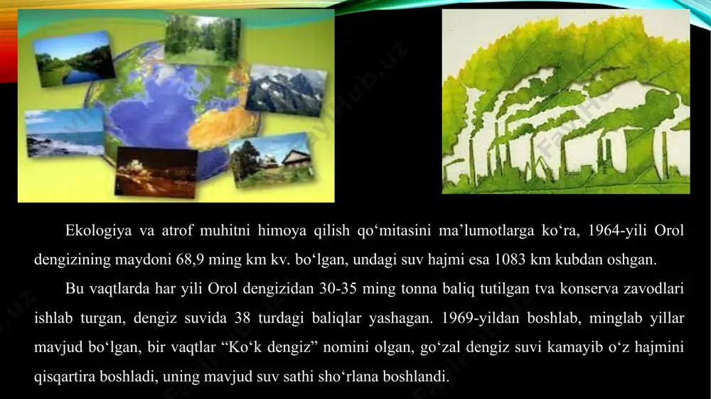 si prezidentining “ekologiya va atrof-muhitni muhofaza qilish sohasida davlat boshqaruvi tizimini takomillashtirish to‘g‘risida” 2017- yil 21-apreldagi pf-5024-son farmoniga muvofiq o‘zbekiston respublikasi ekologiya va atrof-muhitni muhofaza qilish davlat qo‘mitasi qayta tashkil etildi. ekologiya va atrof-muhitni muhofaza qilish davlat qo‘mitasi faoliyatining asosiy vazifalari sifatida quyidagilar belgilandi: ekologiya, atrof-muhitni muhofaza qilish, tabiiy resurslardan oqilona foydalanish va ularni qayta tiklash sohasida davlat boshqaruvi; atrof-muhitning qulay ekologik holatini, ekologik tizimlar, tabiiy komplekslar va alohida obyektlar muhofaza qilinishini, ekologik sharoitning sog‘lomlashtirilishini ta’minlash; chiqindilar bilan bog‘liq ishlarni amalga oshirish sohasidagi qonunchilikka rioya etilishi ustidan davlat ekologik nazoratini amalga oshirish, mahalliy davlat hokimiyati organlari va fuqarolarning o‘zini-o‘zi boshqarish organlari bilan mustahkam hamkorlikda maishiy chiqindilarni yig‘ish, tashish, utilizatsiya qilish, qayta ishlash va ko‘mish borasida ta’sirchan tizimni tashkil etish; yer, yer osti boyliklari, suv, o‘rmonlar, muhofaza qilinadigan tabiiy hududlar, hayvonot va o‘simlik dunyosini muhofaza qilish va ulardan foydalanish, atmosfera havosini muhofaza qilish sohasidagi qonunchilikka rioya etilishi ustidan davlat ekologik nazoratni …