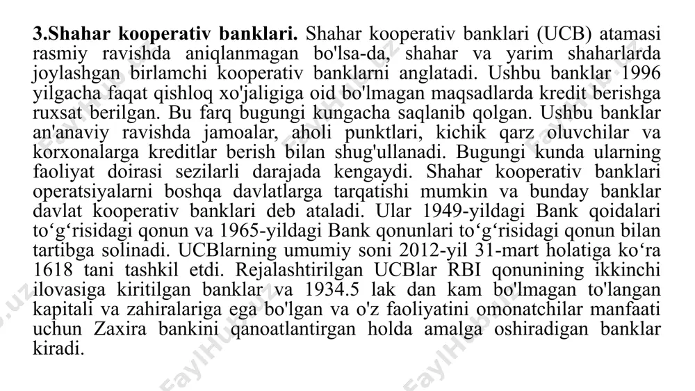 /taraqqiyot agentliklari va mijoz banklariga muhim yordam koʻrsatish. – fermer xo‘jaligi va fermerlikdan tashqari sektorda rivojlanish va targ‘ibot tashabbuslari. – tadqiqot va ishlanmalarga yordamni kengaytirish. – qishloq xo‘jaligi va qishloq taraqqiyoti uchun katalizator sifatida harakat qilish. hindiston kichik sanoatni rivojlantirish banki (sidbi) hindiston kichik sanoatni rivojlantirish banki (sidbi) 1989 yil oktyabr oyida tashkil etilgan va o'z faoliyatini 1990 yil aprel oyidan boshlab laknaudagi bosh ofisi bilan rivojlanish banki sifatida boshlagan. bu mikro, kichik va o'rta biznes (mks) sektorini rag'batlantirish, moliyalashtirish va rivojlantirish hamda shunga o'xshash faoliyat bilan shug'ullanuvchi institutlarning funktsiyalarini muvofiqlashtirish uchun asosiy va eksklyuziv moliya instituti hisoblanadi. bu markaziy hukumatning tashabbusi. sidbining asosiy maqsadi kichik va o'rta korxonalarni ishlab chiqarishni moliyalashtirishning qimmatli omili bilan ta'minlash orqali qo'llab-quvvatlashdir. ko'pgina muassasalar va tijorat banklari kichik tadbirkorlarni uzoq muddatli va qisqa muddatli moliya bilan ta'minlaydi. sidbi ularning barchasining ishini muvofiqlashtiradi. sidbi kichik va o'rta korxonalar duch keladigan muammolarni tahlil qilish va maxsus …