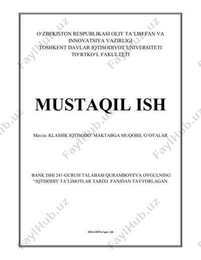 iqtisodiy institutsionalizm — DOCX