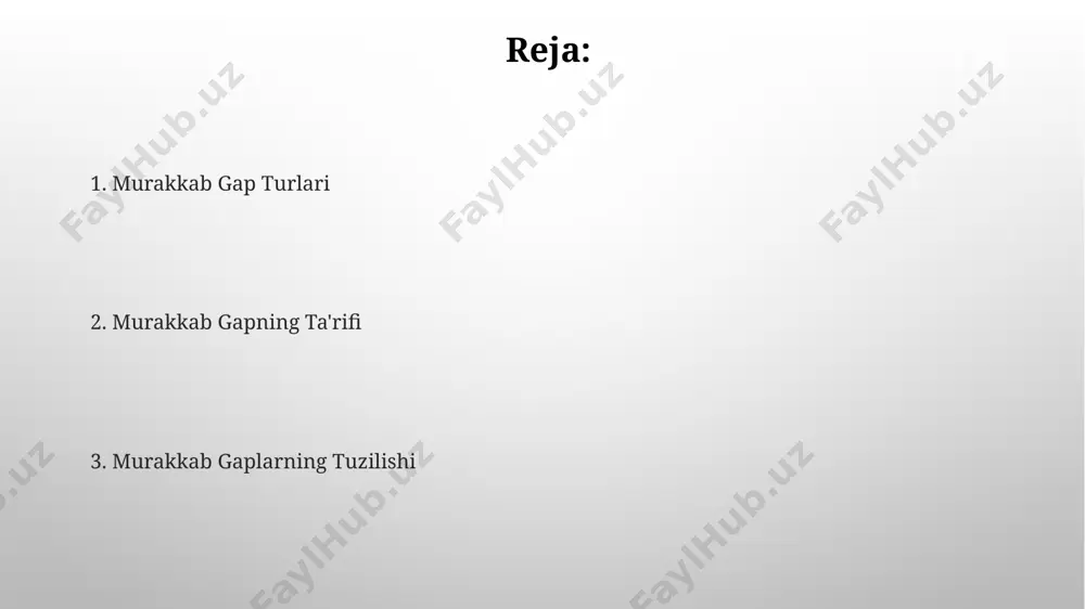 murakkab gaplarni hosil qilishda muhim rol o'ynaydi. qarama-qarshi bog'lovchilar (masalan, "lekin", "ammo", "biroq") 2 ta mantiqiy jihatdan qarama-qarshi fikrlarni ifodalovchi sodda gaplarni bog'laydi. murakkab gapning ta'rifi murakkab gapning tarkibiy qismlari – sodda gaplar – intonatsiya va mantiqiy urg'u bilan ajratiladi; ular o'zaro teng huquqli yoki biriga bog'lanishi mumkin. murakkab gaplarni tuzilishiga ko'ra qo'shma gaplar (teng huquqli sodda gaplar) va murakkab qo'shma gaplar (bir-biriga bog'liq sodda gaplar) deb ikki guruhga ajratish mumkin. murakkab gaplarni tahlil qilish murakkab gaplarning 3 asosiy turi mavjud: qo'shma (parallel, ketma-ket), teran (izohlash, aniqlash) va birikkan gaplar bo'lib, ularning har biri o'ziga xos xususiyatlarga ega. murakkab gaplar 2 yoki undan ortiq sodda gaplardan, bog'lovchi yoki bog'lovchi so'zlar yordamida hosil bo'ladi va kamida ikkita kesimga ega bo'ladi. bog'lovchi so'zlar ba'zi bog'lovchi so'zlar (va, lekin, yoki) faqat qo'shma gaplarni emas, balki murakkab gaplarning boshqa tuzilmalarini ham hosil qilishda ishtirok etadi; ularning funktsional yuklamalari 3 ga bo'linadi. qo'shma gaplardagi bog'lovchi …