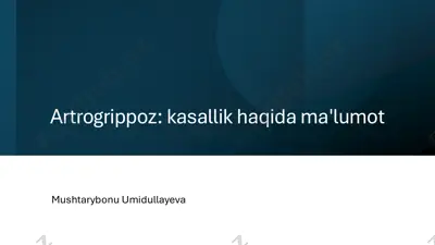 artrogrippoz: kasallik haqida ma'lumot — PDF