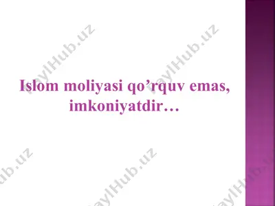 islom moliyasi — PPT