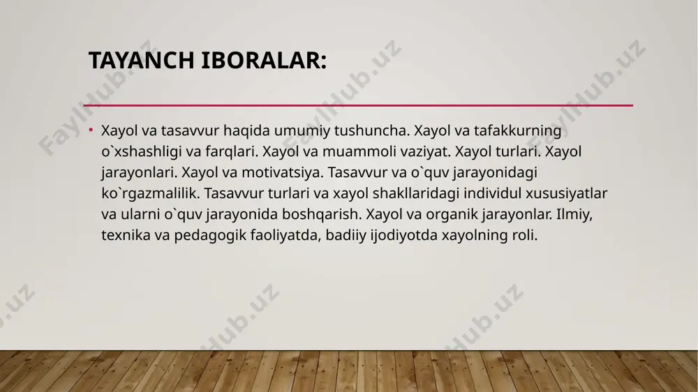 aniq bo`lsa, masalani yechish yo`lining mohiyati ko`proq tafakkur qonunlariga tobe bo`ladi. agar muammoli vaziyat ko`p jihatdan o`zining noaniqligi bilan ajralib tursa, dastlabki ma’lumotlarni aniq analiz qilish juda qiyin bo`lsa xayol mexanizmlari ishga tushadi. xayol o`zining faolligi va aktivligi bilan xarakterlanadi. shu bilan birga xayol kishini faollikka undovchi kuch, turtki sifatida ham ishlaydi. lekin ayrim hollarda xayol faoliyatning o`rnida, ya’ni soxta faoliyat sifatida harakat qilishi mumkin. odam og’ir ahvolga tushganda, biror masalani yecha olmaganda, o`z xatolaridan qochishga harakat qilgan kabi hollarda u foydasiz orzularga, real hayotdan uzoq fantastika olamiga kirib ketishi mumkin. bunday hollarda kishi amalga oshirib bo`lmaydigan ish-harakat rejalarini tuzadi. xayolning bunday turi passiv xayol deb ataladi. passiv xayol ixtiyoriy yoki ixtiyorsiz yuzaga kelishi mumkin. ixtiyoriy ravishda yuzaga keltirilgan, lekin hayot bilan, real hayotdagi faollikka olib kelmaydigan passiv xayol turi shirin xayol deb ataladi. qandaydir quvonchli, yoqimli narsalar haqida shirin xayollarga berilish hammaga xos. ammo inson hayotida shirin xayol kechirish …