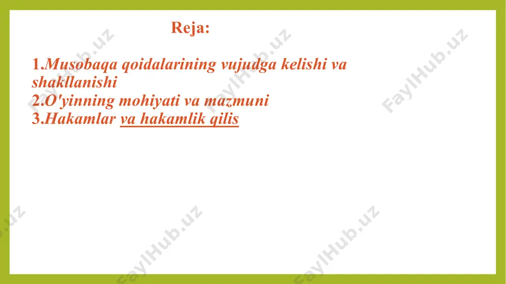 h milliy dasturi to'g'risida»gi qonuni. -т.: «o'zbekiston», 1997. - 16 b. o'zbekiston respublikasining «jismoniy tarbiya va sport to'g'risida»gi qonuni. -т.: 27-iyul, 2000. o'zbekiston respublikasi prezidentining «o'zbekiston bolalar sportini rivojlantirish jamg'armasi faoliyatini takomillashtirish chora-tadbirlari to'g'risida»gi 29-avgust, 2004-yil 3481-son farmoni. айрапетьянц л.р., годик м.а. спортивные игры. // монография. т.: ибн сино, 1991. - 160 с. /docprops/thumbnail.jpeg