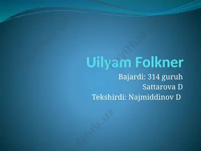 uilyam folkner — PPTX