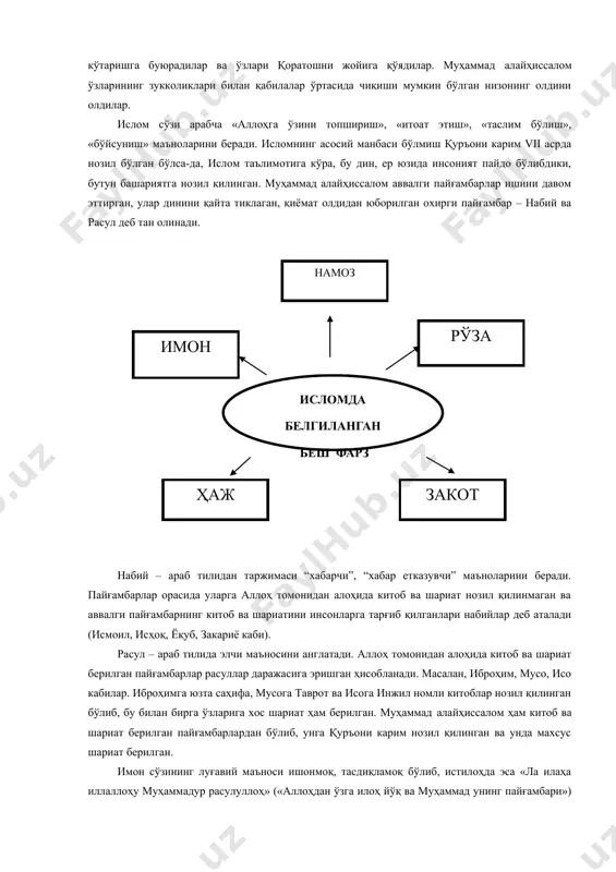 ировнинг фарзандига бирор шикаст етиб қолишидан қўрққан ҳалима болани ўз оналарига топширади. пайғамбар алайҳиссалом 5 ёшларида оналари омина билан биргаликда ясрибга оталари қабрини зиёрат қилиш учун борадилар. бу сафардан қайтиб келаётганларида абво деган жойда оналари вафот этди. маккага оталарининг чўриси умму айман ҳамроҳлигида етиб келдилар. шундан сўнг 8 ёшгача боболари абдулмутталиб қўлида тарбияландилар. боболари ёш муҳаммадни жуда яхши кўрар эди. шунинг учун ўзи хасталаниб, ўлим тўшагида ётган пайтда ўғиллари орасида энг саҳоватли ва меҳрибон бўлган абу толибни чақириб муҳаммадни ўз қарамоғига олишни буюради ва вафот этгач амакилари абу толиб отасининг васиятига биноан муҳаммад алайҳиссаломни ўз қармоғига олди. ёшлик чоғларида 2 марта шомга, бир марта яманга карвон билан сафарга чиққанлар. биринчи марта 12 ёшларида, иккинчи марта 25 ёшларида шомга, 17 ёшларида яманга сафар қилдилар. ёшлари 12 га етганда амакилари шомга сафарга отланди. энг яқин кишисидан айрилиб қолиш муҳаммад алайҳиссалом га қаттиқ таъсир қилиб маъюсланиб қолдилар. буни кўриб абу толиб болани бирга …