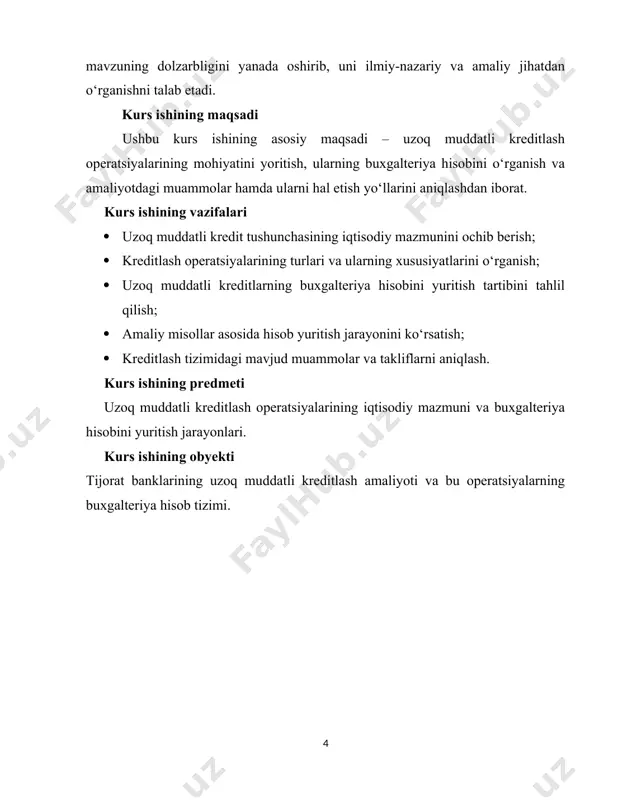 hiradi hamda ichki bozor faoliyatini jonlantiradi. qisqa muddatli kreditlash – bu banklar yoki moliyaviy tashkilotlar tomonidan 1 yilgacha bo‘lgan muddatga ajratiladigan kredit turlarini anglatadi. bunday kreditlar asosan xo‘jalik yurituvchi subyektlarning aylanma mablag‘lariga bo‘lgan qisqa muddatli ehtiyojlarini qoplash uchun beriladi. masalan: xomashyo xarid qilish, ish haqi to‘lash, qisqa muddatli qarzlarni qoplash, soliqlarni vaqtincha to‘lash va boshqa operatsion xarajatlar uchun. qisqa muddatli kreditlarning asosiy xususiyatlari: qisqa muddatga beriladi – odatda 3 oydan 12 oygacha; ma’lum foiz stavkasi bilan ajratiladi; qaytarish muddati aniq belgilanadi; ko‘pincha garov yoki kafillik talab qilinadi; kredit summasi korxonaning to‘lovga layoqatiga qarab belgilanadi. qisqa muddatli kreditlash shakllari: aylanma mablag‘lar uchun kredit – mahsulot tayyorlash, xizmat ko‘rsatish jarayonida foydalaniladigan xomashyo va materiallar uchun. overdraft krediti – mijozning hisobida yetarli mablag‘ bo‘lmaganida hisobdan ortiqcha pul olish imkoniyati. diskont krediti – korxona yoki shaxsga u tasarrufidagi veksellar asosida beriladi. onlayn (tezkor) kreditlar – jismoniy shaxslarga mobil ilovalar yoki internet orqali qisqa muddatga …