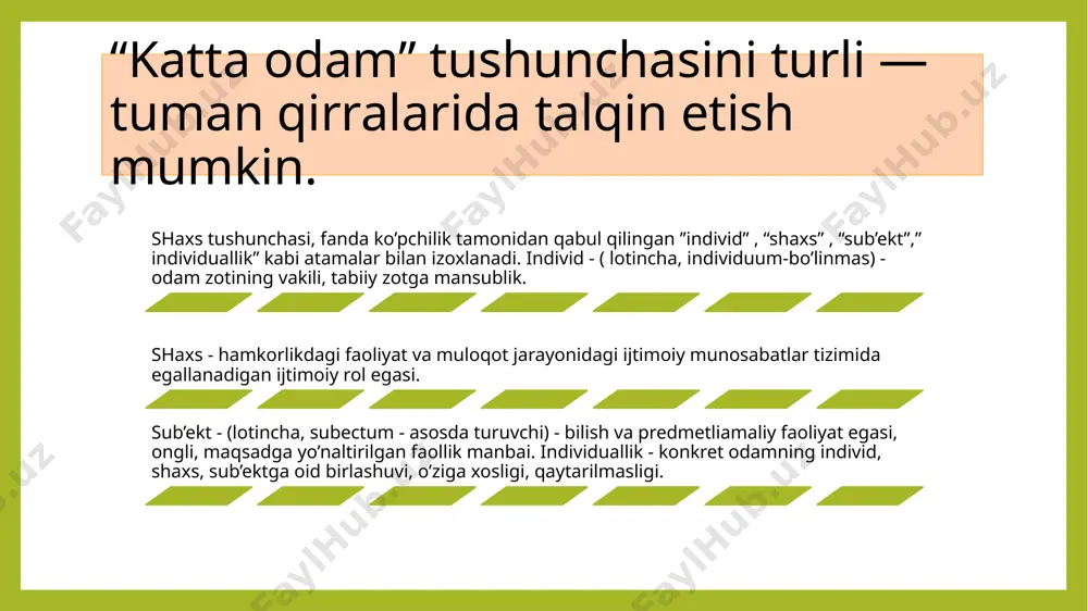 nafaqat o’qish, baiki “uqish” vazifasi paydo bo’ldi. eng aw alo kompyuter texnikasini egallash, axborot tizimida ishlay olish. bu esa muloqotning yangi, masofaviy shaklini o’zlashtirishni talab etadi. kishining yoshi ulg’ayib borgan sari, uning yangi zamonaviy ta’lim jarayoniga kirishiga yillar davomida shakllangan ichki to’siqlar halal beradi. psixofiziologik. ayrim kattalarda o ’zining ta’lim olish qobiliyatiga ishonchsizlik mavjud bo’ladi. ular yosh o ’tishi bilan idrok, xotiraning susayganligini ro’kach qiladilar. ammo tadqiqotchi olimlarning ko’rsatishicha, har qanday yoshda ta’lim olish mumkin. chunki turli yoshlarda diqqat, xotira va tafakkurning shakliari va tipi yoshga mos xojda o ’zgarib boradi. ijtimoiy —psixologik. k o’pgina katta yoshdagi kishilar “o’quvchi” rolida bo’lishdan cho’chiydilar va o ’zlarini noqulay xis qiladilar. ayniqsa, bu hokimiyat zinapoyasining yuqorisida turgan shaxs larga tegishlidir. ular ijtimoiy - pedagogik ta’sir ob’ektiga aylanib qolishga ruhan tayyor bo’lmaydilar. egallab turilgan ijtimoiy o’rin, yangi axborot tizimiga kirish, uni o’zlashtirishga to’sqinlik qiladi. ijtimoiy. ijtimoiy hayotning turli sohalarida yangi bilimlar olishga bo’lgan talablaming …