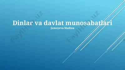 dinlar va davlat munosabatlari — PPTX