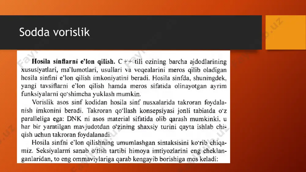 vorislik usullari, mexanizmlari va yangi tiplarnianiqlash - Page 2