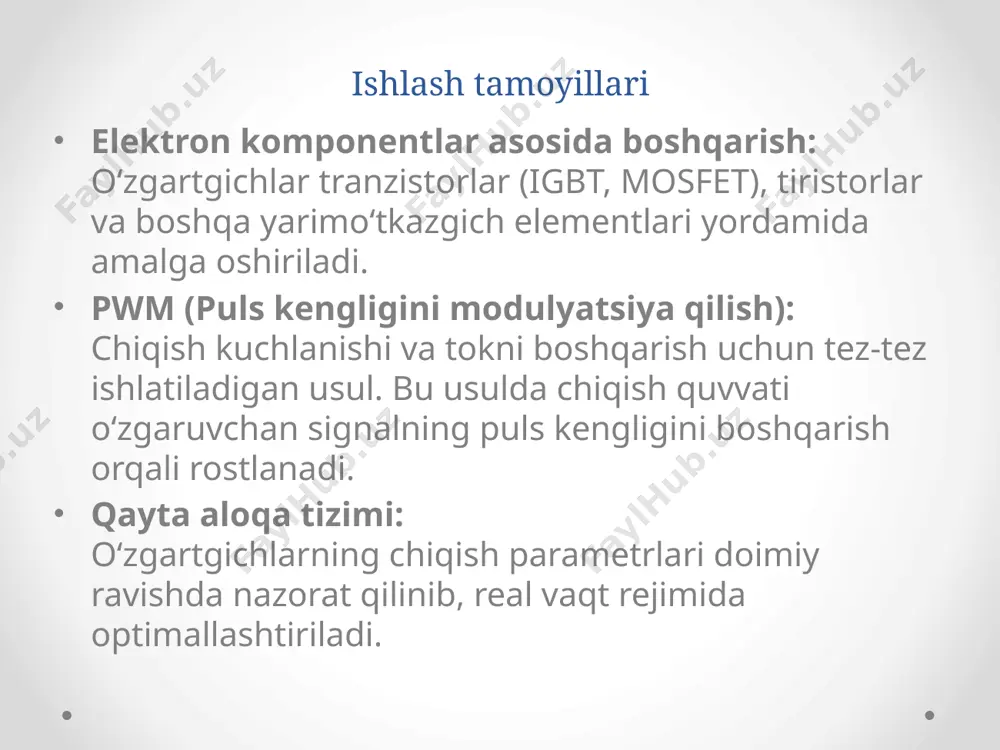 zamonaviy boshqariluvchi o‘zgarmas tok o‘zgartgichlar - Page 5