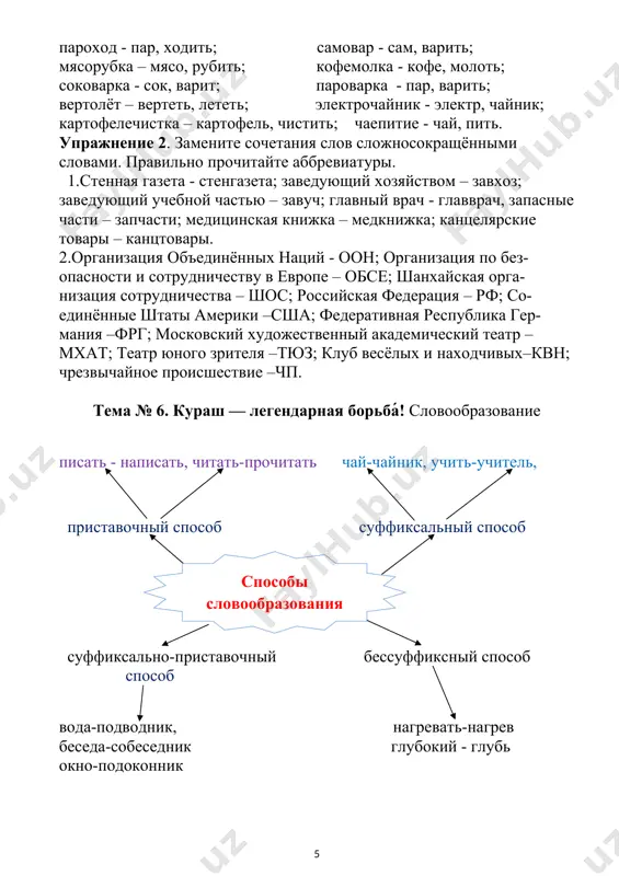 беседа-собеседник глубокий - глубь окно-подоконник задание 2. пра́вильно установи́те в табли́це соотве́тствия и запиши́те предложе́ния в тетра́дь. 1.сын просто́го скорняка́ махму́д б) был наделён огро́мной физи́ческой си́лой. 2. к тому́ же он был гра́мотен, мно́го чита́л, г) разбира́лся в поэ́зии и писа́л рубаи́. 3. он мно́го е́здил, побыва́л в далёких стра́нах, а) оде́рживал побе́ды над богатыря́ми в и́ндии, афганиста́не, пакиста́не, ира́не, ира́ке. 4. хиви́нцы счита́ли его́ д) покрови́телем го́рода. 5. пахлава́н покори́л инди́йского прави́теля, и тот согласи́лся в) награди́ть его́ всем, что он пожела́ет. тема № 7 гордость узбекистана чередование гласных и согласных в корне слова запомните! при образова́нии но́вых слов и́ли форм слов в ко́рне сло́ва ча́сто происхо́дит чередова́ние согла́сных: г, д, з ж (друг — дру́жный — друзья́) к, т ч (пеку́ — печёшь; свет — свеча́) т, ст, ск щ (свет — освеще́ние; блеск — блесте́ть — бле́щет) с, х ш (носи́ть — ношу́; во́здух — возду́шный) …