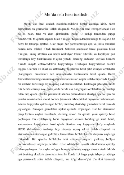 me'da osti bezi tuzilishi — DOC