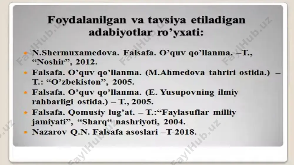 sa- predmetning jihati bo’lib, uning boshqa predmet lardan farqi yoki ular bilan o’xshashligini belgilaydi va ular bilan o’zaro aloqada namoyon bo’ladi. kategoriya tushunchasi va ularning turlari kategoriya nima? bu savolga javob berish uchun biz qanday fikrlashimiz va o’z fikrlarimizni boshqa odamlarga qanday yetkazishimizni ko’rib chiqamiz. biz tushunchalar, mulohazalar va mushohadalar ko’rinishida fikrlaymiz. fikrlash jarayonining asosiy materiali tushunchalar bo’lib, predmet lar o’z umumiy va muhim belgilarida ular orqali fikrlanadi. kategoriya tushunchasi va ularning turlari kategoriya (yunon. kategoria – ta’rif, mulohaza) – borliq hodisalari va unda hukm suruvchi munosabatlarning muhim, ti’ik mazmunini o’zida aks ettiradigan o’ta keng tushuncha. shunday qilib, tabiiy til tushunchalari fan va falsafa kategoriyalari bilan tinimsiz boyib boradi. kategoriyalarni tasniflash, borliqning turli shakllari haqidagi falsafiy tasavvurlarga muvofiq amalga oshiriladi. fan va falsafa kategoriyalarining tasnifi fan va falsafa kategoriyalarining tasnifi. tabiiy tildan farqli o’laroq, fan tushunchalari va kategoriyalari atamalar (terminlar) hisoblanadi, ya’ni erkin talqinga yo’l qo’ymaydigan aniq belgilangan hajm va …