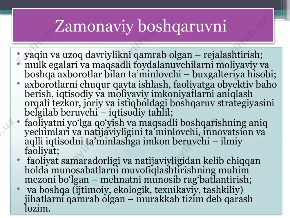 falarni bajaradi: -boshqaruv jarayonini takomillashtirishga; - boshqaruv samaradorligini oshirishga; - boshqaruv sifatini ta’minlashga; - raqobatbardoshlikni oshirishga imkon beradi. tahlilning boshqaruvdagi roli – boshqaruv subyektlariga boshqaruv obyektini (xo‘jalik jarayonlari va hodisalari, ularning samarasi va natijalari yuzasidan boshqaruvning) maqbul yechimlarini berish yuzasidan zaruriy axborotlar bilan ta’minlashdan iborat. tahlilning boshqaruvdagi o‘rni – xo‘jalik yurituvchi subyektlarning xo‘jalik-tijorat-moliya faoliyatining joriy holatiga baho berish va uni kelgusida yanada rivojlantirish yuzasidan tizimli yechimlarni boshqaruv subyektlariga yetkazib berishdan iborat. tahlilning boshqaruvdagi ahamiyatini – xo‘jalik yurituvchi subyektlar iqtisodiy, moliyaviy ahvoli, uning kelgusidagi kutilishlari, pul mablag‘lari kirimi va chiqimidagi ijobiy farqlanishlar, kapital hajmini oshirishdagi kompleks o‘rganishlarning zaruriyligini ifodalaydi. moliyaviy tahlil fanining vujudga kelishi va tarixiy taraqqiyot jarayonida atalgan nomlari nomlanishi izoh balansshunoslik balans ma’lumotlarini o‘rganganligi sababli balans talqini ko‘rsatkichlarning davriy o‘zgarishlariga baho berish zaruriyati tufayli balansni tahlil qilish davriy o‘zgarishlarda erishilgan natijalar yoki boy berilgan imkoniyatlarga qarab kelajakni baholash zaruriyatining paydo bo‘lishi bilan hisobot tahlili moliyaviy hisobot shakllarining sonini ko‘payishi …