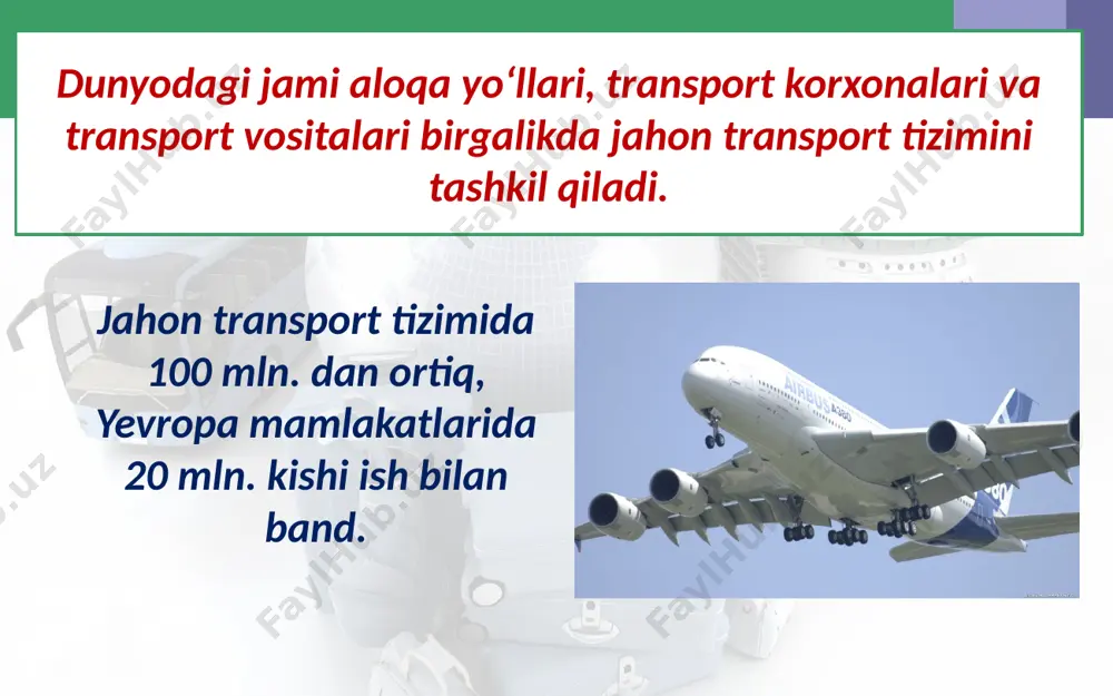 yevropa mamlakatlari transporti . 9 - sinf - Page 4