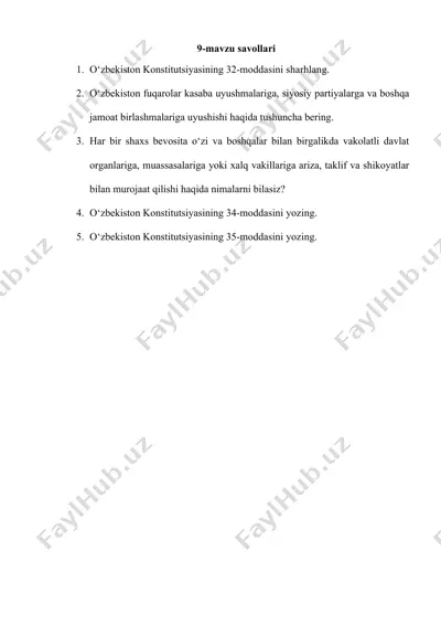 o‘zbekiston konstitutsiyasining 32-moddasi — DOCX