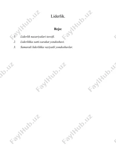 liderlik. — DOC