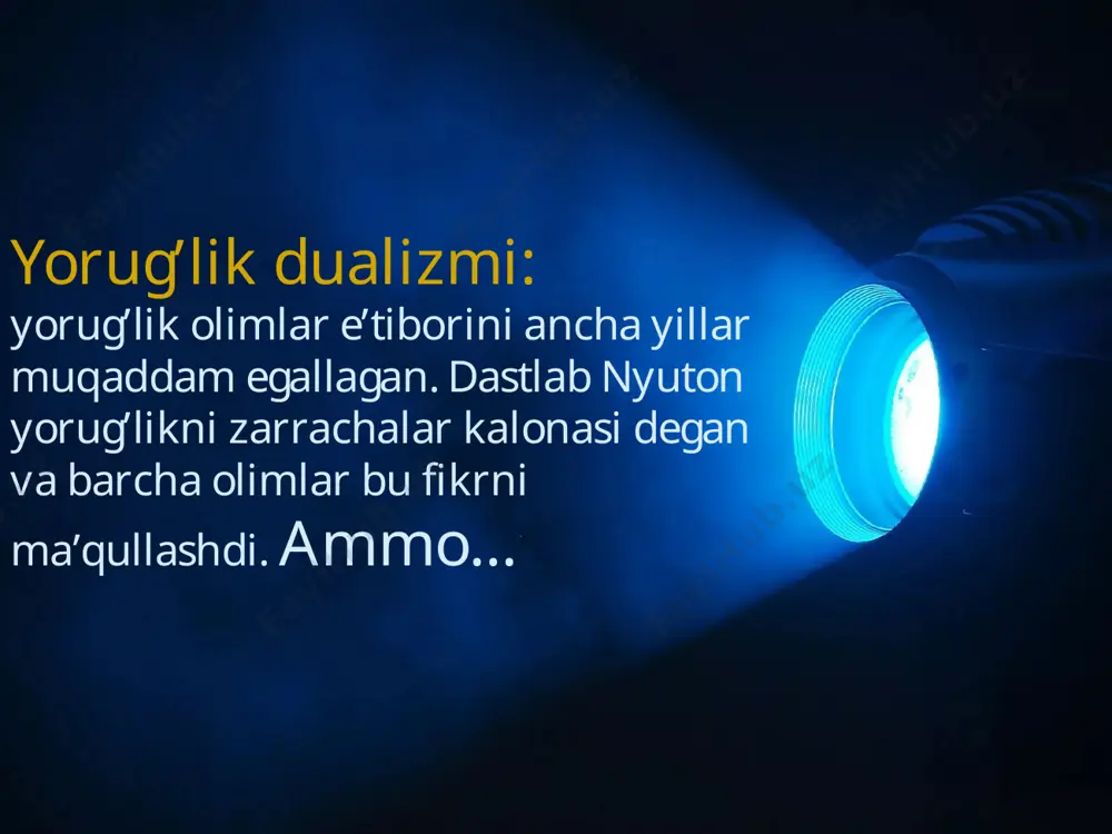 yorug’lik korpuskulyar – to’lqin dualizmi - Page 5