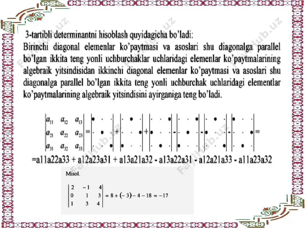 ikkinchi va uchinchi tartibli determinant - Page 4
