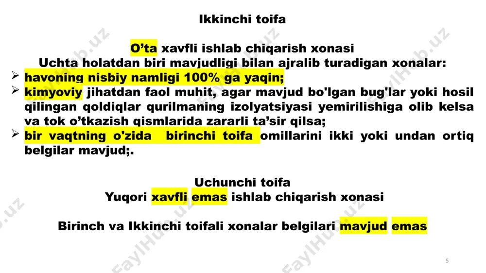 elektr xavfsizligi bo‘yicha ishlab chiqarishxonalarining turlari - Page 5
