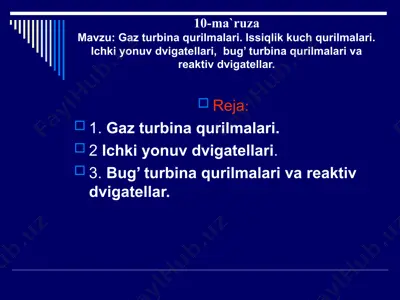 gaz turbina qurilmalari — PPT