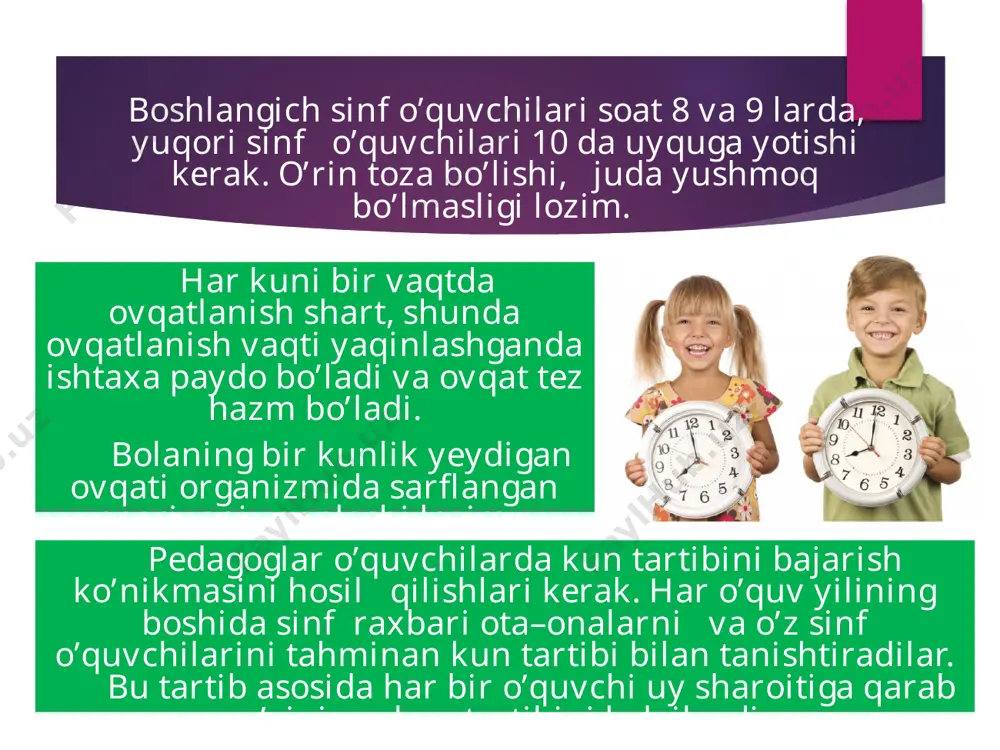 maktab kun tartibi va uning ahamiyati - Page 5