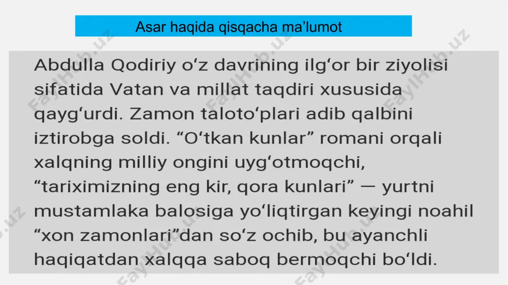 abdulla qodiriyning oʻtkan kunlar asariga psixologik tahlil - Page 4