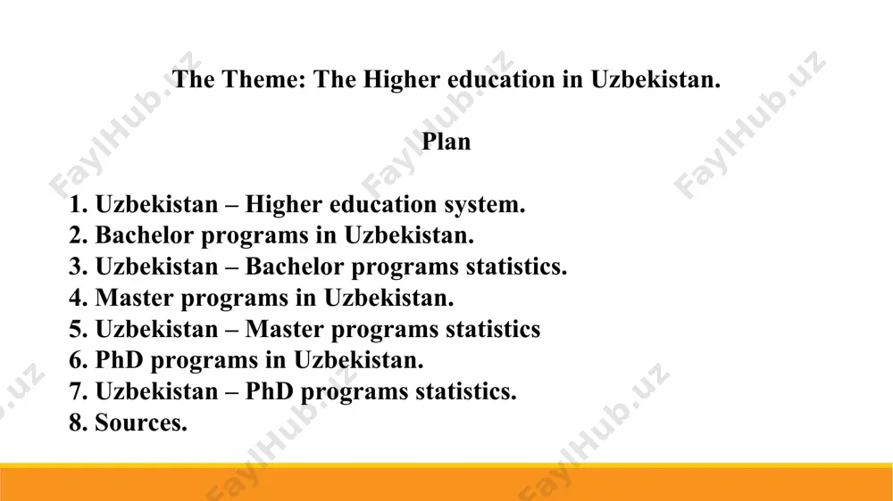 6 to 54-semester credits of study or 60 to 90 quarter-credits, this equals 12 to 18 college courses. master’s degrees are awarded by both public and state universities. 5. uzbekistan – master programs statistics. free-apply.com provides information about 321 programs at 58 universities in uzbekistan. furthermore, you can choose one of 423 bachelor programs at 68 universities, 321 master programs at 58 universities, and 17 phd programs at 6 universities 6. phd programs in uzbekistan. a doctor of philosophy or phd is the highest academic degree awarded by a university in many countries. a postgraduate phd student is called a doctoral student; a student who has successfully completed all of their coursework along with comprehensive examinations and has worked on their thesis/dissertation gains the qualification of phd. a phd is awarded for study programs across the entire spread of the academic spectrum. holding a phd is a requirement for employment …