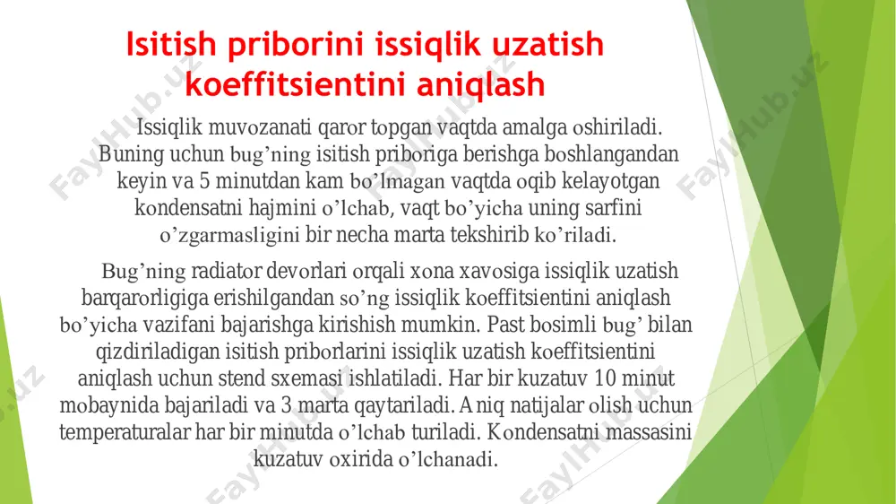 issiqlik uzatish koeffitsientini aniqlash - Page 4