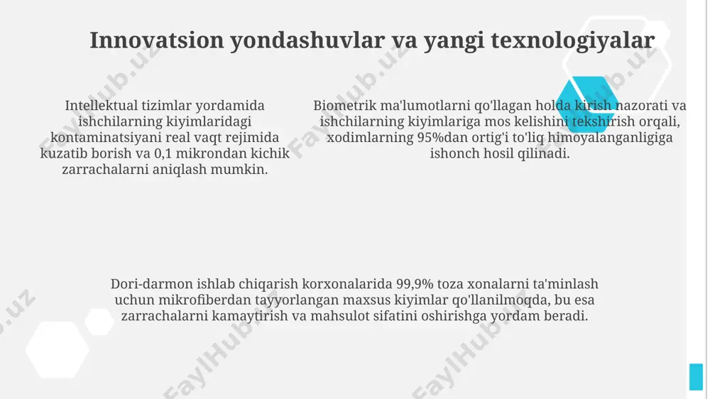 ish kiyimlari va ularning dori vositalar sifatiga ta'siri - Page 5