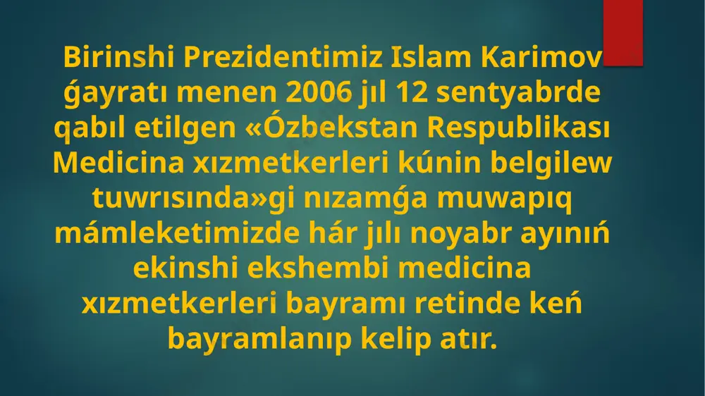 medicina xızmetkerleri kúni bayrami haqida ma'lumotlar - Page 2