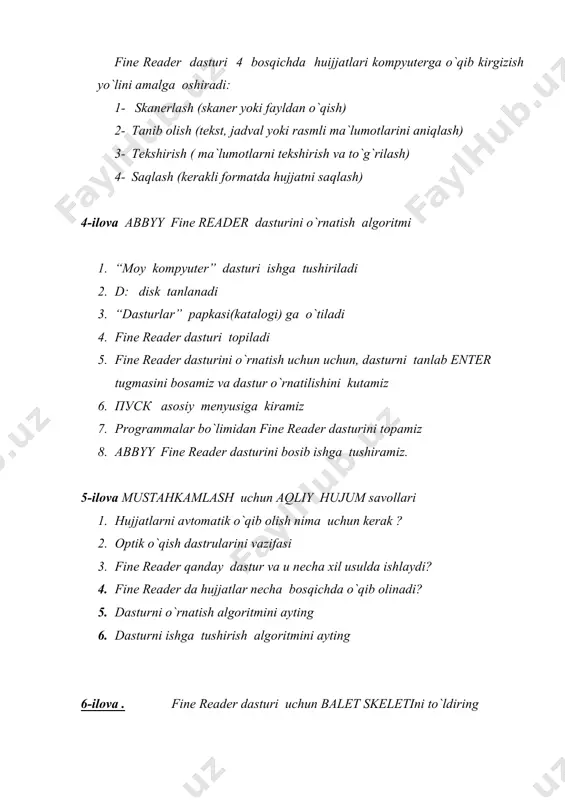 hujjatlarni qayta ishlash dasturlari - Page 5