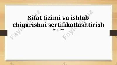 sertifikatlash jarayoni — PPTX
