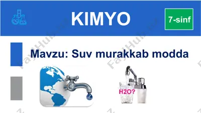 suv murakkab modda — PPT