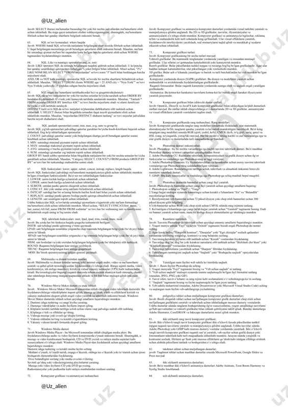 ishlab chiqish, raqamli media ishlab chiqarish va onlayn translatsiya kabi vazifalar uchun ishlatiladi. 5. ishlab chiqarish va logistika: at ishlab chiqarish va logistikada ta'minot zanjirini boshqarish, inventar nazorati va logistika rejalashtirish kabi vazifalarni bajarishda qo'llaniladi. 6. davlat va davlat xizmatlari: at davlat va davlat xizmatlarida elektron davlat xizmatlari, jamoat xavfsizligi va favqulodda vaziyatlarda harakat qilish kabi vazifalarni bajarishda foydalaniladi. 7. aloqa va ijtimoiy media: it elektron pochta, xabar almashish, ijtimoiy tarmoq va onlayn hamkorlik kabi vazifalar uchun aloqa va ijtimoiy mediada qo'llaniladi. 9. hisoblash texnikasi, yaratilish tarixi javob: hisoblash texnikasi ming yillar davomida turli ko'rinishlarda qo'llanilgan, sanash toshlari va abakuslardan tortib, matematik belgilar va algoritmlarni ishlab chiqishgacha. zamonaviy hisoblash texnikasi tarixini 17-asrda qoʻshish, ayirish va koʻpaytirish kabi vazifalarni bajarishda qoʻllanilgan birinchi mexanik kalkulyatorlarning paydo boʻlishi bilan bogʻlash mumkin. birinchi elektron kompyuterlar 20-asrning oʻrtalarida ishlab chiqilgan boʻlib, ular kodni buzish va ilmiy hisob-kitoblar kabi vazifalarni bajarishda foydalanilgan. o‘shandan beri axborotni qayta …