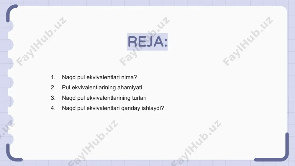ifodalaydi. pul ekvivalentlarining turlariga xazina, tijorat qog'ozi va depozit sertifikatlari kiradi. ushbu investitsiyalar xavfsiz va korxonalar va jismoniy shaxslar uchun likvidlikni ta'minlaydi. naqd pul oqimini samarali boshqarish va moliyaviy barqarorlikni saqlash uchun bozorda mavjud naqd pul ekvivalentlarining har xil turlarini tushunish muhimdir. naqd pul ekvivalentlari qanday ishlaydi? naqd pul ekvivalentlari yuqori likvidli aktivlar bo'lib, ularni osonlik bilan naqd pulga aylantirish mumkin. ularga pul bozori fondlari, g'azna veksellari va tijorat qog'ozlari kiradi. yo'l hisobvarag'idagi pullar osonlik bilan kirish mumkin bo'lgan va darhol xarajatlar uchun ishlatilishi mumkin bo'lgan pullarni anglatadi. bu schyot yuqori likvidligi tufayli pul ekvivalenti hisoblanadi. naqd pul ekvivalentlarining qanday ishlashini tushunish biznes va investorlar uchun muhimdir. ushbu aktivlar naqd pulni boshqarishda moslashuvchanlik va barqarorlikni ta'minlaydi va kerak bo'lganda mablag'larning tayyor bo'lishini ta'minlaydi. pul ekvivalentlarini hisobga olish naqd pul ekvivalentlari osonlik bilan naqd pulga aylantirilishi mumkin bo'lgan yuqori likvidli investitsiyalardir. ularga g'azna veksellari, pul bozori fondlari va qisqa muddatli davlat …
