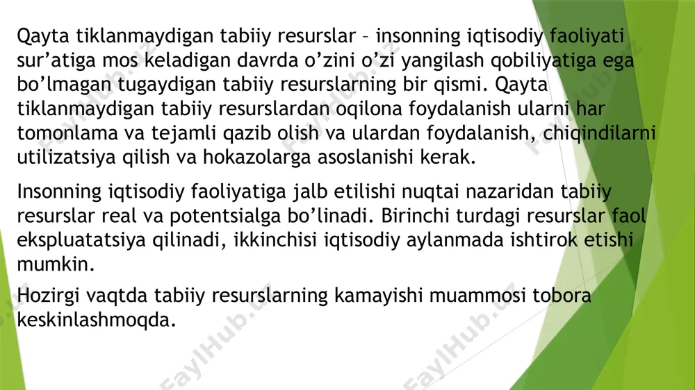 halarini mehnat xarakteri, turmush va inon psixologiyasini juda tez o’zgartirmoqda. agar yaqin vaqtilarga qadar uning ramzi ehm, raketa, atom elektrostantsiyalari, rabototexnika bo’lsa, bugungi kunda ekologik muammolar echimlarini shlab chiqarish, ishlab chiqarishda berk texnologik tizimni yaratish, axborotlar texnologiyasi va insoning o’zini saqlab qolishdan iborat o’blib qolmoqda. i̇ti̇ nafaqat er sharini, balki, kosmik kenglik va dunyo ekeanini ham qambrab oldi. eʼtiboringiz uchun rahmat /docprops/thumbnail.jpeg