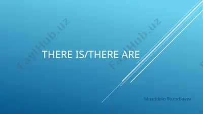 "there is / there are" — PPTX
